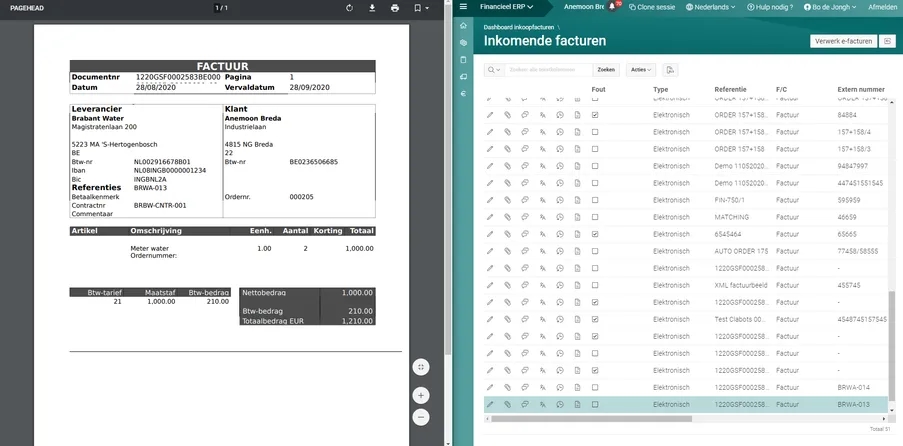Automatic invoice recognition Qobee